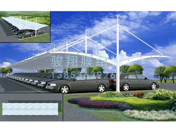 膜結構停車棚